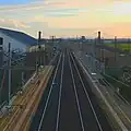 Photo des voies depuis la passerelle