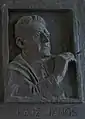 Bronze de László Marton (sculptor)&nbsp;(en) situé au Théâtre national