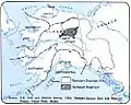 Carte de l'Alaska avec le projet de barrage.