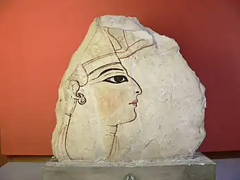 Portrait de Ramsès&nbsp;VI, XXe dynastie. Ostracon, calcaire peint. H. 21,4&nbsp;cm. Probablement Thèbes. Louvre