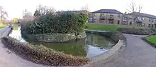 Vue de la pièce d'eau des jardins de Ranelagh Gardens, à Ranelagh en Irlande