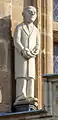 Statue de Benedikt Schmittmann (de) (1990), tour de l'Hôtel de ville de Cologne