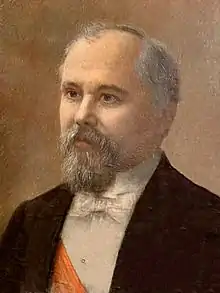 Portrait en buste du président.