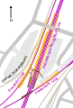 Schéma des lignes à Readville