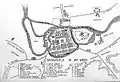 Plan de la ville, aux XVIe – XVIIe&nbsp;siècles