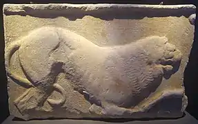 Relief avec un lion