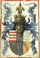 Armes de René d'Anjou ajoutées aux Heures Egerton, f.4v.