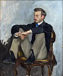 Portrait d'Auguste Renoir (1867), huile sur toile (62 × 51 cm), Montpellier, musée Fabre.