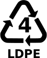 Code d'identification de la résine PEBD.