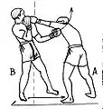 Retrait de buste lors d'un jab adverse associé d'un contre en uppercut.