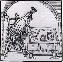 Gravure sur bois de 1598 illustrant le pamphlet « Greene in Conceipt »