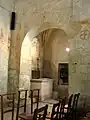 Nef, vue dans la chapelle du sud.