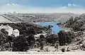 la minoterie de Poulfanq et l'anse de Penmor au début du XXe&nbsp;siècle (carte postale colorisée).