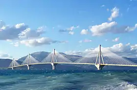 Pont à haubans Rion-Antirion réalisé par Gilles de Maublanc (1964), Grand prix national de l'ingénierie en 2006