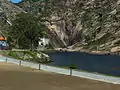 Chute d'Ézaro à sec.