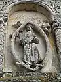 Vierge à l'Enfant dans une mandorle, XIIe siècle, église Notre-Dame de Rioux