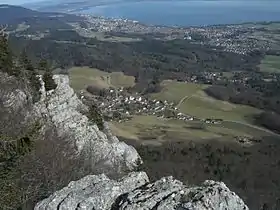 Vue sur Rochefort depuis les Tablettes.