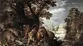 Roelandt Savery, Paysage avec des animaux sauvages, h/t, début du XVIIe siècle.