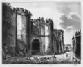 La porta Pinciana sur une gravure de Luigi Rossini