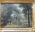 Marie-Abraham Rosalbin Fortier de Buncey, Le parc Monceau, huile sur toile, Tachkent, musée des arts d'Ouzbékistan
