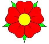 Rose héraldique.