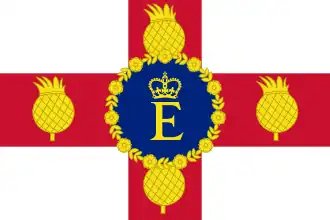 Étendard d'Élisabeth II utilisé en Jamaïque.