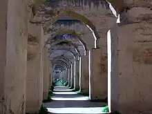 enfilade d'arcs outre passés