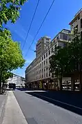 La rue des Terreaux, qui joint la place Bel-Air et la place Chauderon.