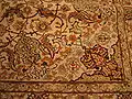 Détail du champ d'un tapis d'Ispahan