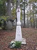 Statue de Notre-Dame de Banneux dans le domaine de Ryckevelde&nbsp;(nl), Assebroek et Sainte-Croix (communes de Bruges).