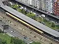 Vue de la gare depuis la tour radio.