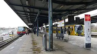 S-Bahn, à gauche.