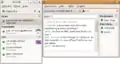 Gossip, avec liste de contacts et fenêtre de chat