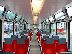 Intérieur de la voiture panoramique d'une Z 850.
