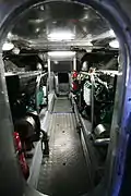 Le compartiment machine et ses 2 moteurs de 499&nbsp;ch chacun.