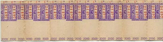 Carnet de tickets de bus STCRP.