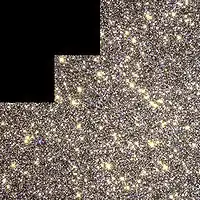 Région centrale d'Omega Centauri (télescope spatial Hubble).