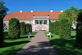 Façade du château du côté du parc