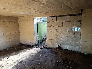 Photo de l'intérieur d'une casemate.