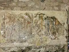 Peinture murale du XVe&nbsp;siècle dans le chœur.