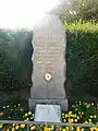 « Ville de Saint-Amarin en reconnaissance à ses libérateurs : 5e&nbsp;DB, 51e&nbsp;Goum du 2e&nbsp;Tabor marocain, 1er&nbsp;régiment du Morvan et à la mémoire des héros tombés pour sa Libération, 2 décembre 1944 - 4 février 1945. »