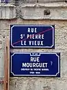 Plaque à Saint-Pierre-le-Vieux.