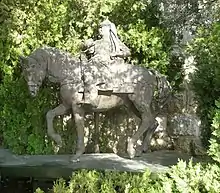 Statue de Saladin à l'extérieur la citadelle de David.