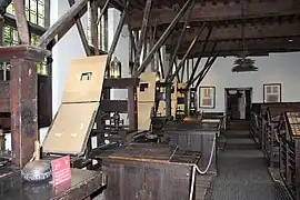 Salle des presses originale du XVIIe siècle (musée Plantin-Moretus).