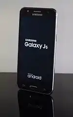 Image d'un téléphone allumé