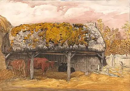 Une étable au toit de mousse (vers 1829)Centre d'art britannique de Yale