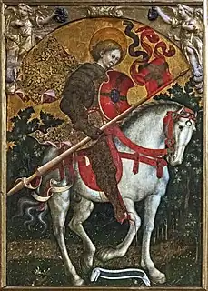 Saint Chrysogone d'Aquilée à cheval Michele Giambono
