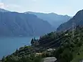 L'église de Sant'Antonio vue du sanctuaire. Ici, l'artillerie de Garibaldi a été placée.