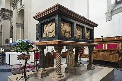 Le reliquaire de saint Luc, face arrière.