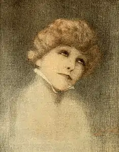 Illustration d'un article de Sarah Bernhardt paru dans Harper's Bazaar, 1918.